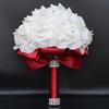 Satin Rose Flower Bouquet PE Flower Artificial Rose Flower Bridal Wedding Bouquet  Bridal Wedding