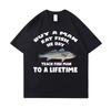 Tees Meme T Shirt Unisex Man Eat Fish Day Teach Fish Man To Lifetime Funny Casual T-shirt Men Casual Tee Women Clothing Clothes