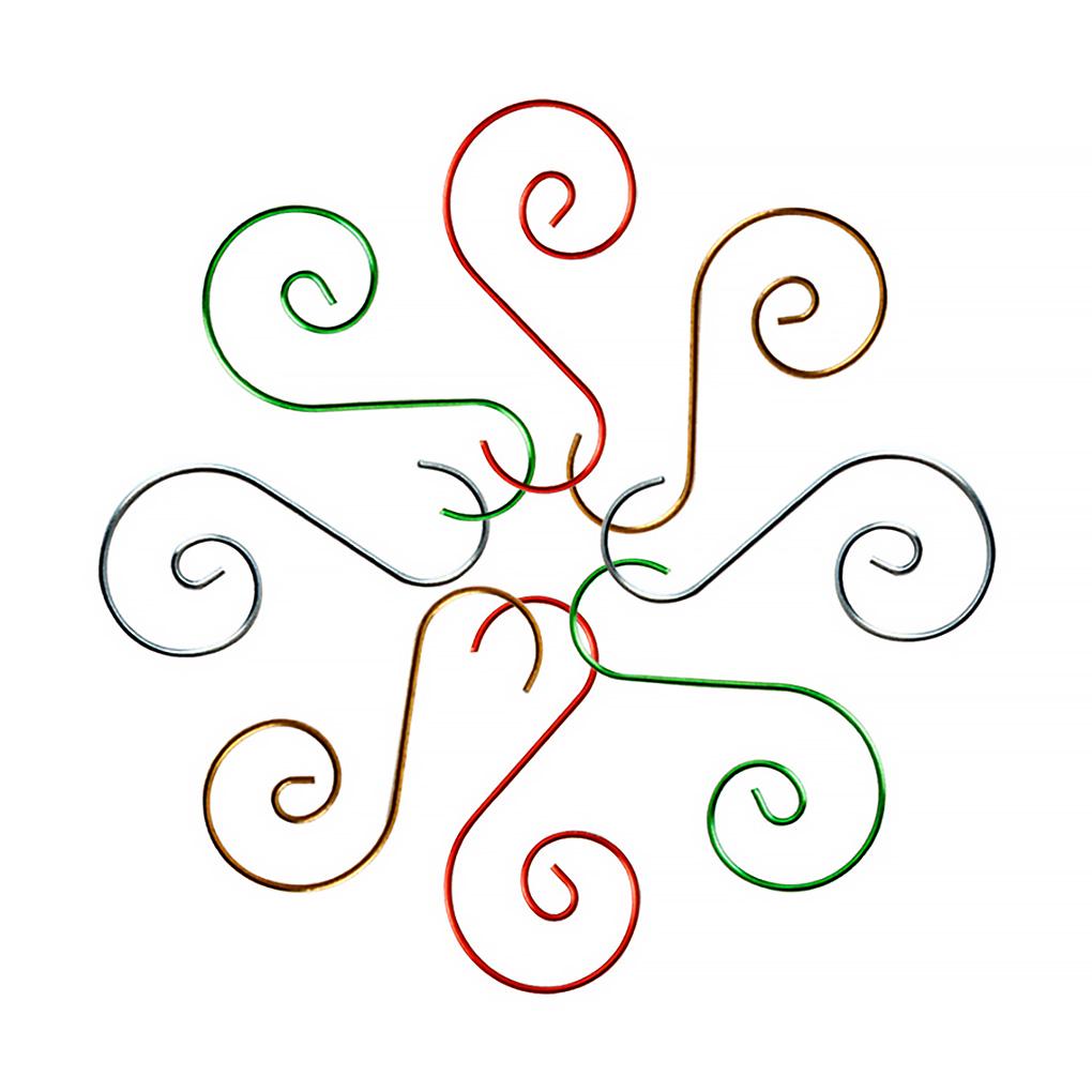 S-förmige Haken Spiralwirbel Ornamentaufhänger Aufbewahrungsorganizer Weihnachtsbaumdekorationszubehör Weihnachten 2020