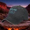 Vintage Scottish Thistle Washed Baseball Cap Black Unisex Casual Outdoor Camping Hiking Travel Fishing Sports