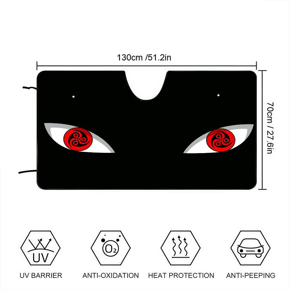 Funny N-NarutoS Eye Cool Car SunShade Windscreen Cover Shade Car SunShade UV Rays Car Sun Visor Protector