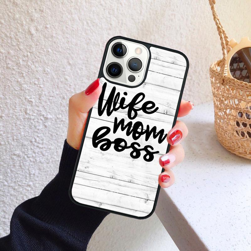 Super Manželka Šéfka Máma Pouzdro na Telefon pro iPhone 17 Air 16 PRO MAX 15 14 PLUS 12 11 13 Zadní Kryt Fundas Shell coque