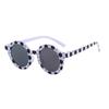INS Style Kids' Round Frame Plaid Sunglasses with UV Protection