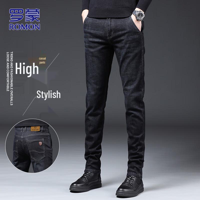 

ROMON Мужские джинсы слим прямого кроя в стиле business casual 32