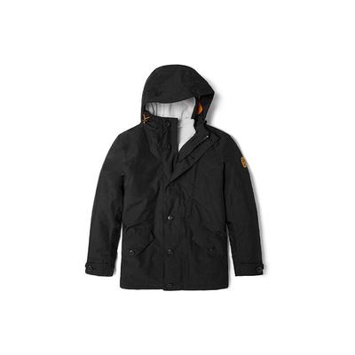 Giacca Tre In Uno con Cappuccio Foderata in Pile da Esterno con Logo Uomo Giacca Nera A448C-001