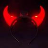 Bull Horns LED Headband Small/Medium Red Glowing Headband Durable Horn Headband  for Women Men