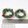 2Pcs Creative Dollhouse Mini Model Handmade Holiday Decorations Christmas Wreath