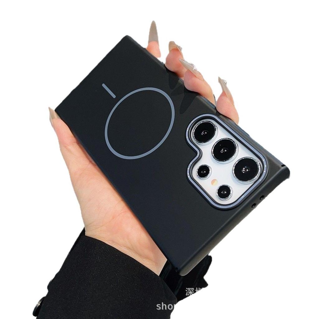 Samsung S25edge Soft and Thin Circle Magnetic Suction Phone Case S24 Ultra Skin Sensitive Magnetic Suction Protective Case