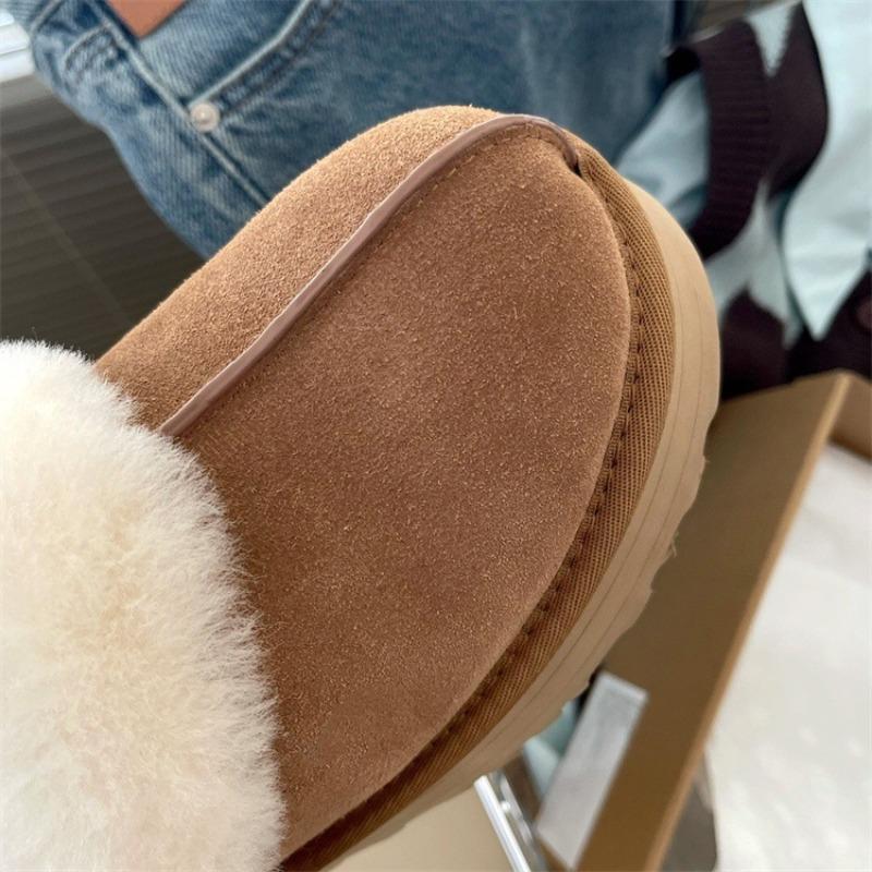 Mao Mao slippers thick-soled outer wear women's autumn and winter new sheepskin fur integrated warm home wool slippers