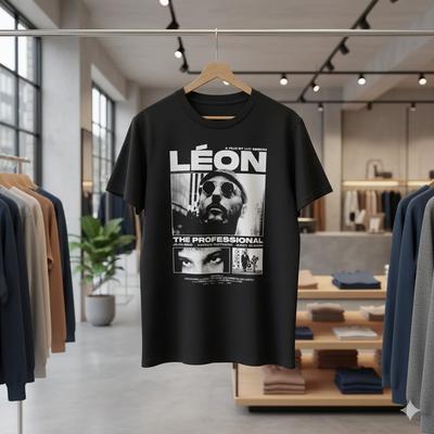 Camiseta Unisex Inspirada en León: El Profesional Póster de Película Vintage - S350