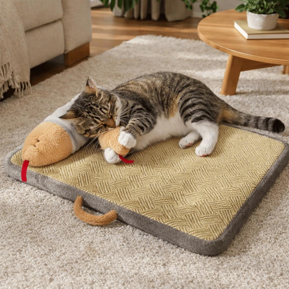 Breathable Pet Cooling Mat Fish Shaped Pillow Cat Sleeping Pad Comfortable Dog Floor Mat  Crate Mat