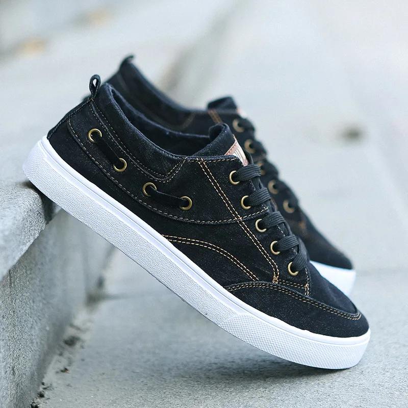 Fashion Men's Canvas Shoe Denim Mens Casual Shoes Sports Non-slip Flat Man Spring Summer Walking Vulcanized Sneakers Zapatos Para Hombre