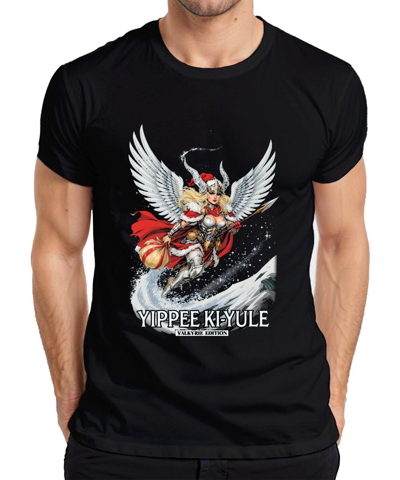 YIPPEE KI-YULE Valkyrie Weihnachten Wikinger Flügel Lustig Herren T-Shirt XXL