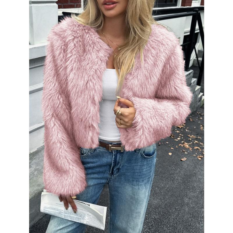 Casual Solid Color Sweater Coat Women s Fashionable Commuting Versatile Jacket S розовый 3950₽