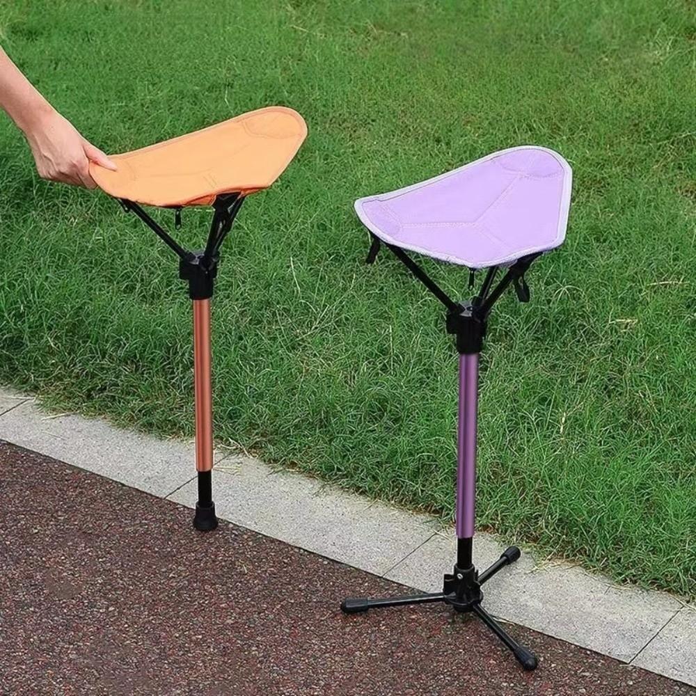 Aluminum Zinc Zinc Alloy Tripod Stool Folding Chair Stable Adjustable Hiking Chair  Travel