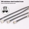 Flexibler Edelstahl-Geflechtschlauch 1/2 Zoll 30-200cm Wasserhahn-Wasserleitung Universalschnittstelle Auslaufsicher Explosionsgeschützter Schlauch