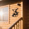 Metal Cow Wall Art Farmhouse Kitchen Decor 12x11 Inch Rustic Animal Sculpture for Living Room Garden Indoor Outdoor Metalwork