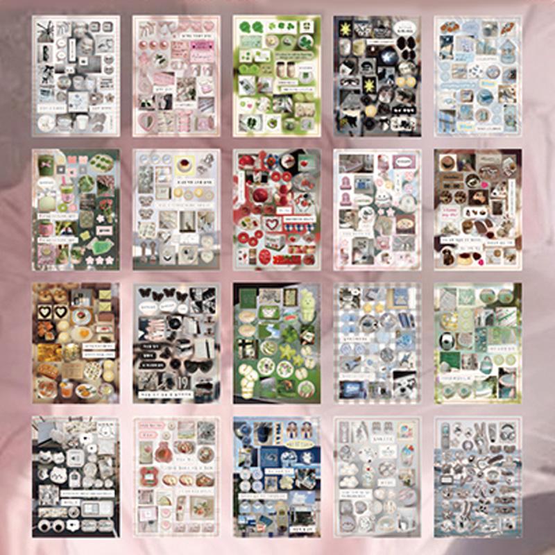 Sticker Book 20sheets/bag Japanese Die-Cut Stickers Scrapbooking Stationery DIY & Handbook Phone Case Notebook Decoration