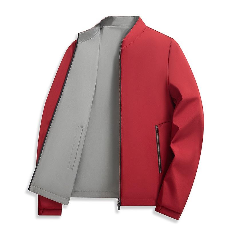 Middle-aged stand-up collar jacket top
