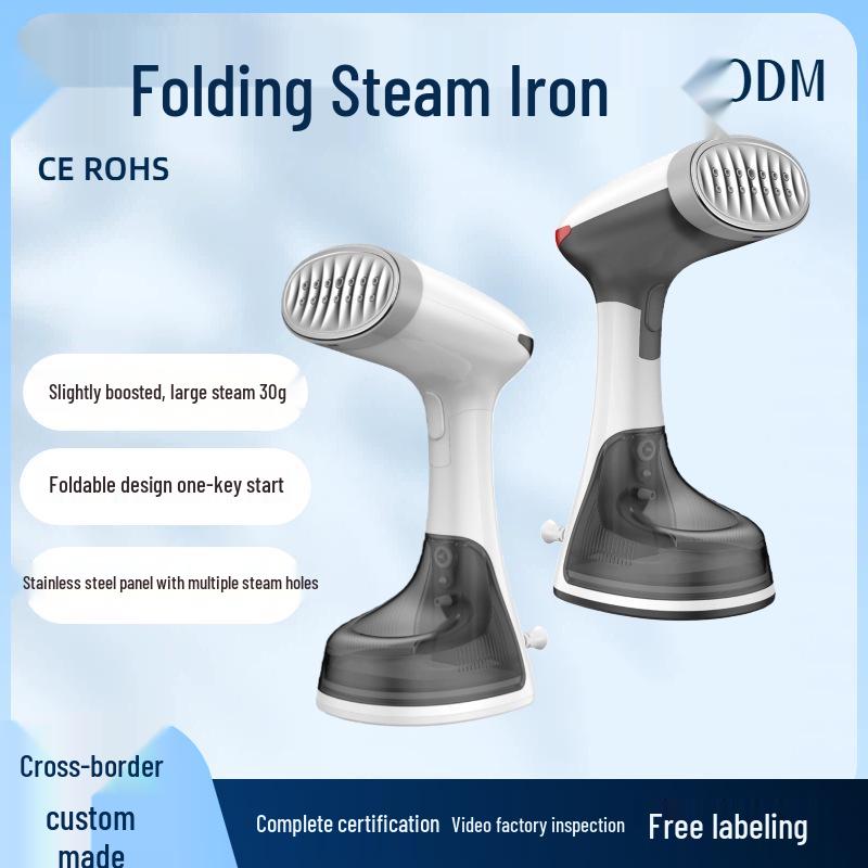 

Compact Folding Handheld Steamer: Portable Electric Ironing Machine for Efficient Garment Care EU Plug 230V серый/белый