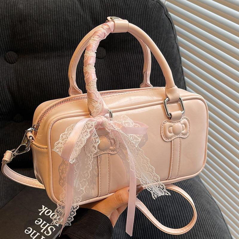 Niche sweet ballet portable bowling bag simple casual versatile messenger women's bag