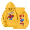 Kids Loose Fit Long Sleeve -Lined Pullover Hoodie with Graphic Print