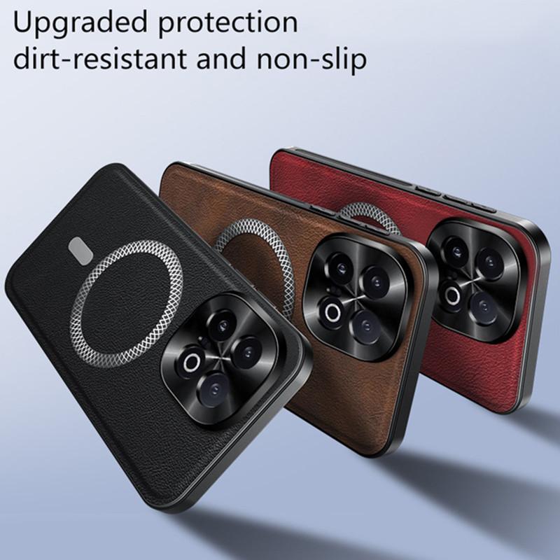 Retro Leather Magnetic Phone Cases For Vivo iQOO 13 iQOO 12 Pro 11Pro Coque Business Metal Camera Protection Shockproof Cover