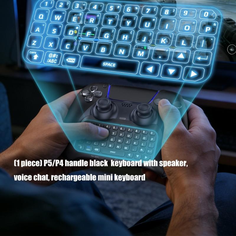 Rechargeable Controller Keyboard Featuring Speaker and Mic for Communication in Gaming Mini Keyboard