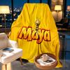 Maya the Bee Print Blanket - Soft & Comfortable, for Bedroom, Travel, Sofa, Home Decoration - Birthday Christmas Gift for Friend