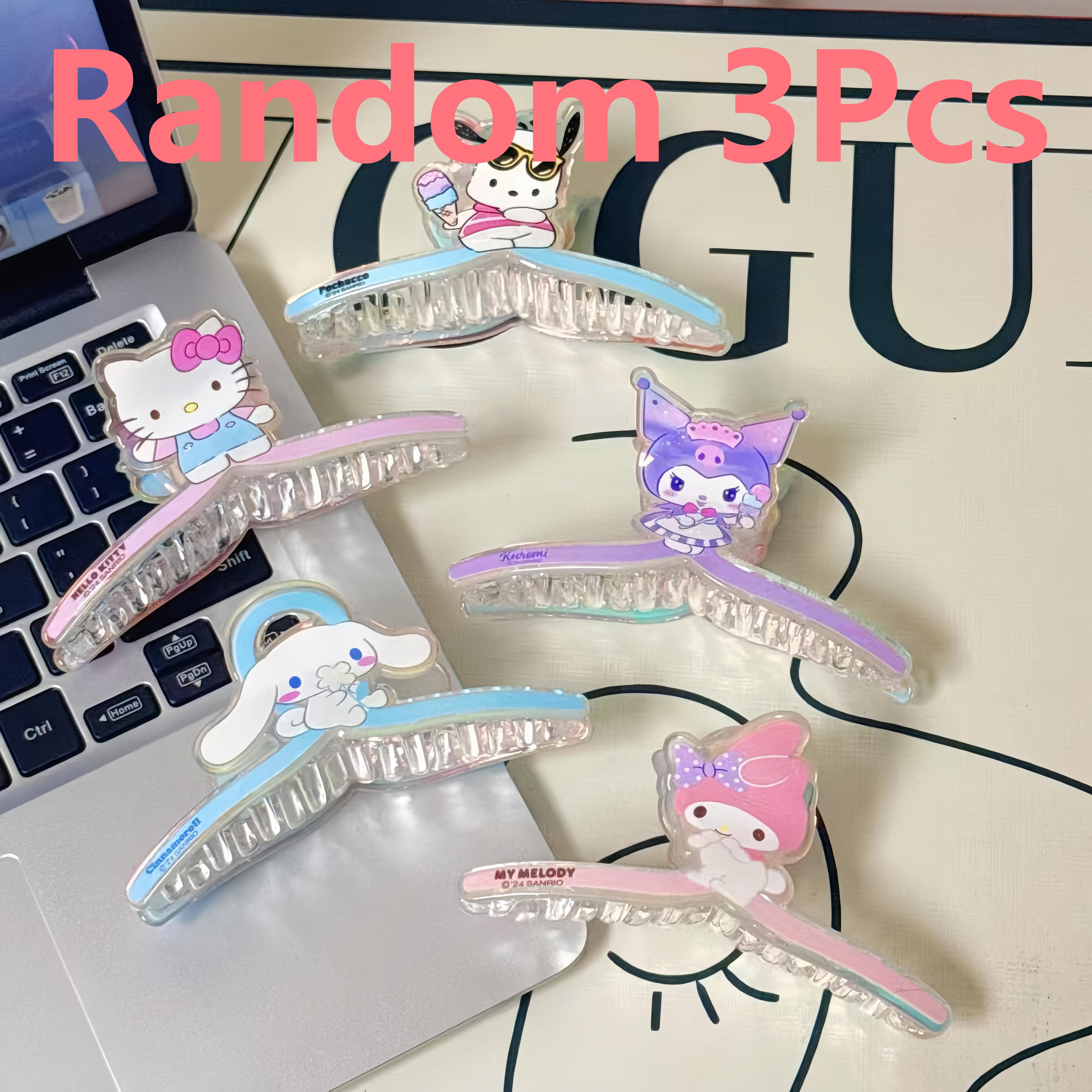

1PC/Random 3Pcs Cute Sanrio Hello Kitty hair claw, My Melody hair accessories