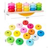 Kids Five Pillar Balance Blocks Toy Educational Practical Gift Portable Fine Motor Skills Girls