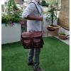Tasche Laptop Leder Messenger Echt Vintage Aktentasche'' Schulter Herren Braun