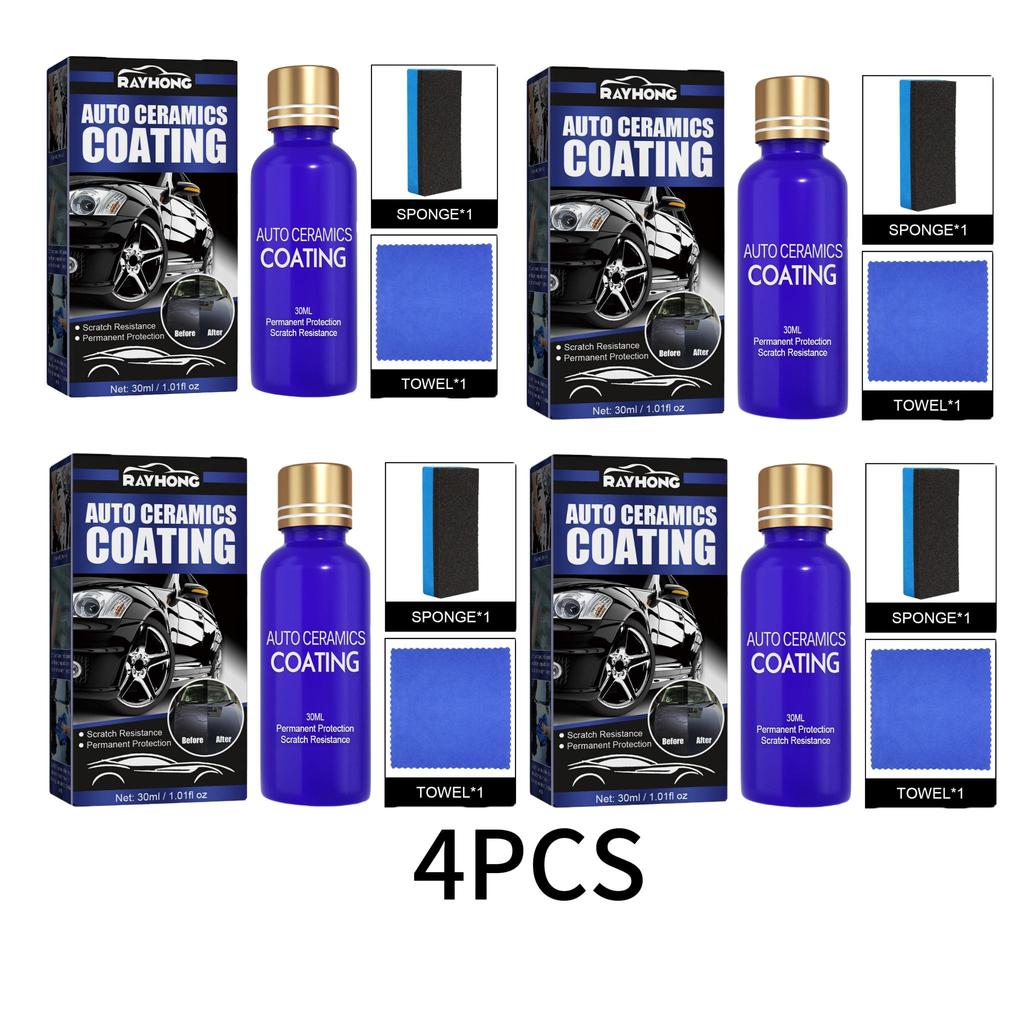 RAYHONG Car Ceramic Coating Spray Nano Coating Liquid Quartz 9H Hardness Waterproof Dustproof Anti Scratch Paint Sealant Polish Protection 30ml