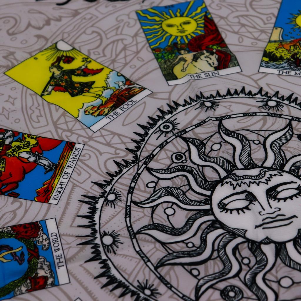 2x Tarot Altar Cloth Reading Mat Tree of Life