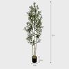 US SArtificial Olive Tree Faux Silk Plant 6FT Tall Artificial Olive Trees Indoor With Natural Wood Trunk Lifelike Fruit For Home