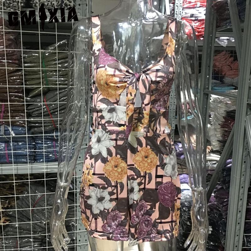 GMXIA Moda damă ocazional imprimeu culoare solidă vară primăvară pantaloni cu bretele fără mâneci Salopete și salopete
