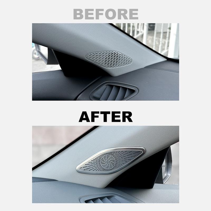 For Kia K4 2024-2026 LHD RHD 2PCS Stainless Steel A-Pillar Speaker Cover Trim Interior Decorative Styling Car Accessories