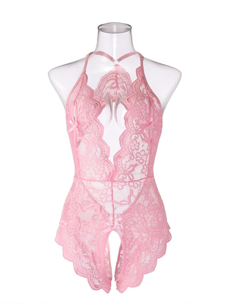 Nou în lenjerie sexy pentru femei Costume transparente Porno Teddy Babydoll Rochie din dantelă Lenjerie de corp de dimensiuni mari Lenjerie de dormit fără crotch