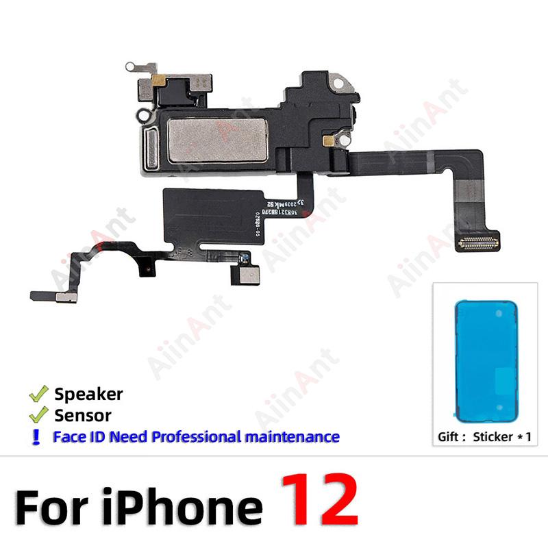 AiinAnt Phone Top Proximity Sensor Ear Earpiece Speaker Flex Cable For iPhone 11 Pro X Xr Xs Max 7 8 Plus with Sticker 100% OEM