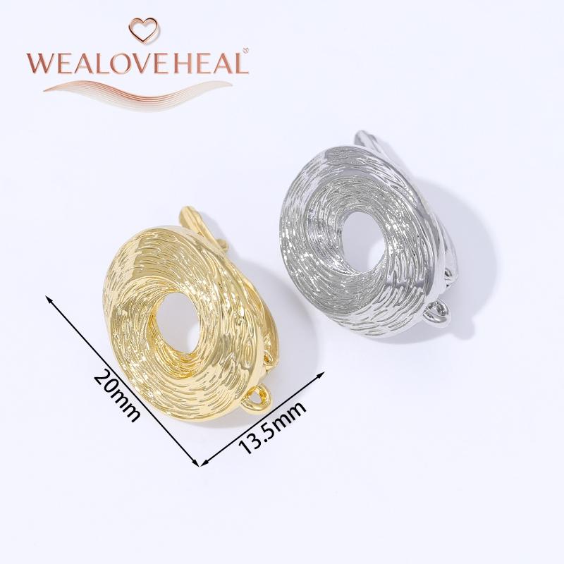 French Circular Thread Earring Hooks Lever Back Open Loop Setting for DIY Earring Clasp Jewelry Making Accessories Findings