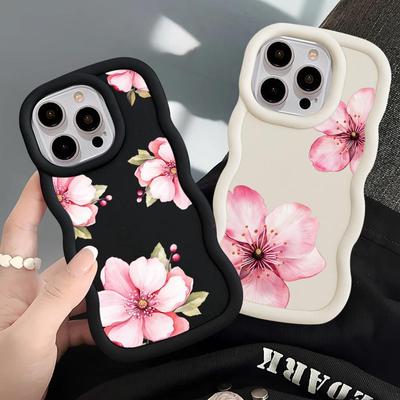 Coque de téléphone souple Fleur Rose pour iPhone 17 Air 12 13 11 14 XR 15 Plus 16 Pro Max 8