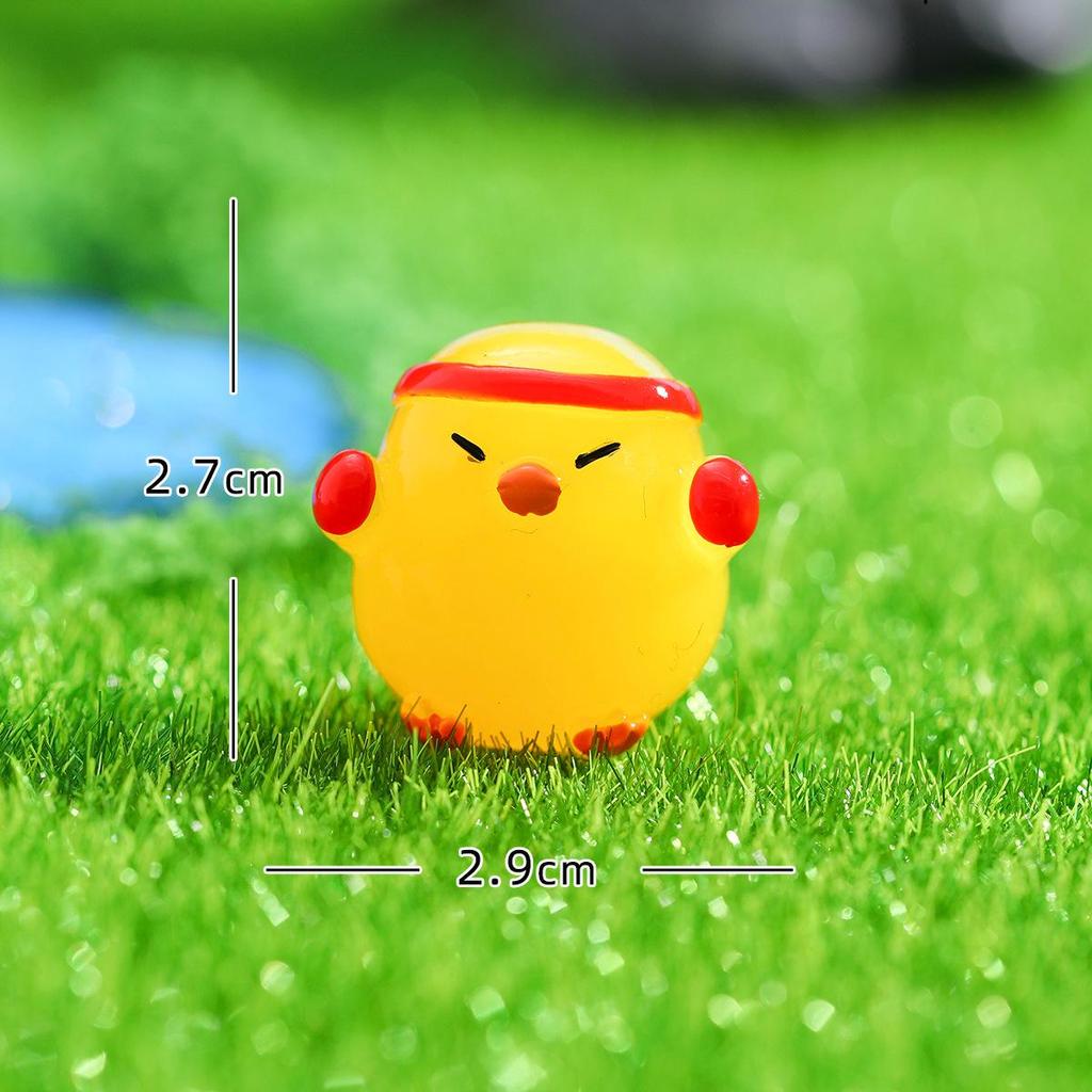 High-End Resin Micro Landscape Chicken Ornaments