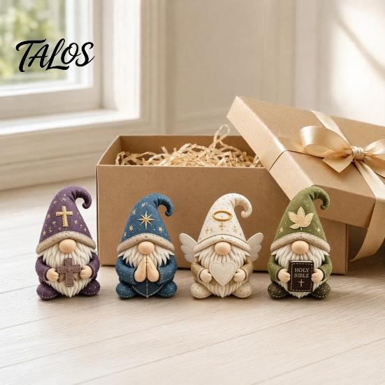 Stress Relief Craft Kit Cozy Gnome DIY Patchwork Kit, Felt Creative Beginner Sewing Art for Crafters, Home Decor Unique Handmade Gift 3D Elf Set