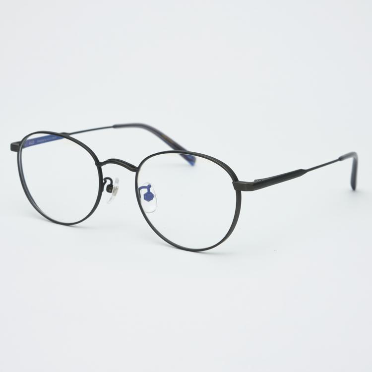 Alloaiweeo Al8401 1010M Titanium Gray Layered Bridge Eyeglass Frame Blue Light Lens Selection