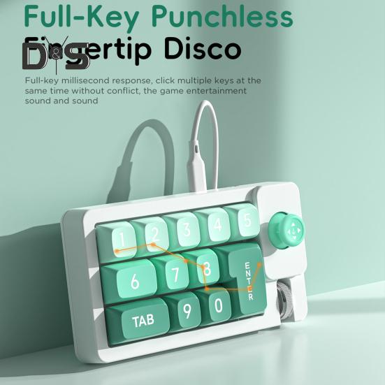 Teclado mecánico para una mano, teclado para juegos RGB de 12 teclas, programable, con teclado pequeño intercambiable en caliente para jugadores y trabajo de oficina