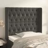 VidaXL Headboard with Ears Dark Grey 93x16x118-128 Cm Velvet3119953