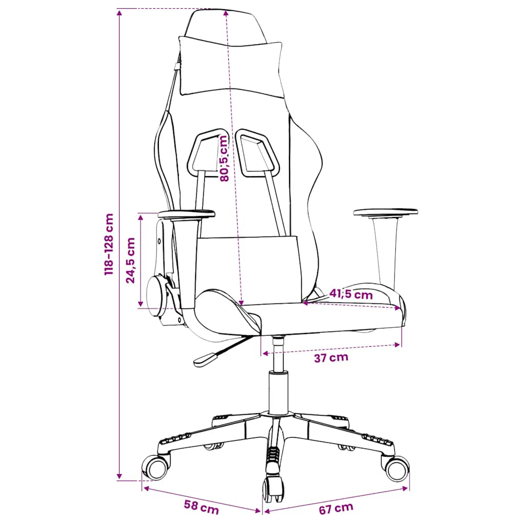 Gaming Chair In Black and Camouflage Artificial Leather