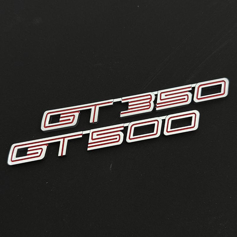 AGET4 3D Metal Car Sticker GT Rear Trunk Fender Logo Badge Emblem Decals For Ford Mustang Shelby GT GT350 GT500 Parts Accessories