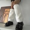Women Furs Leg Warmer Winter Furry Long Boot Cuffs Fuzzy Shoe Cover Party Costume for Holiday Festival Performances Play