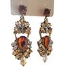 Retro High-End Silbernadel Diamantbesetzte Blumenohrringe, Europäische und Amerikanische Übertriebene Temperamentsohrringe, Leichter Luxus Nischenohrringe